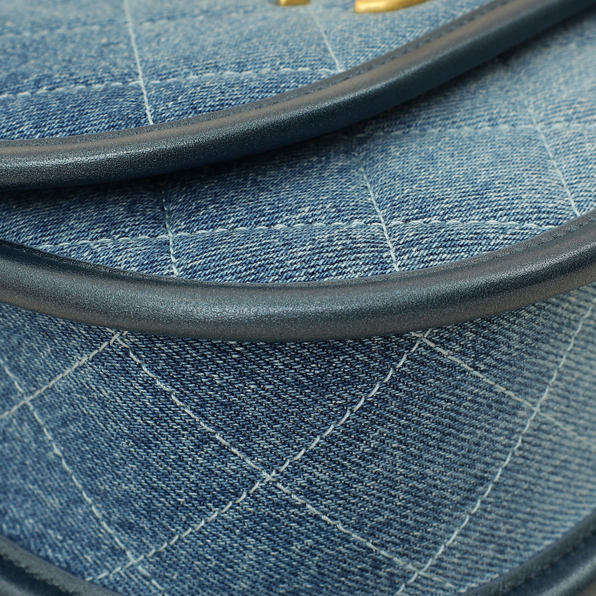 Chanel Blue CC Denim Messenger Bag