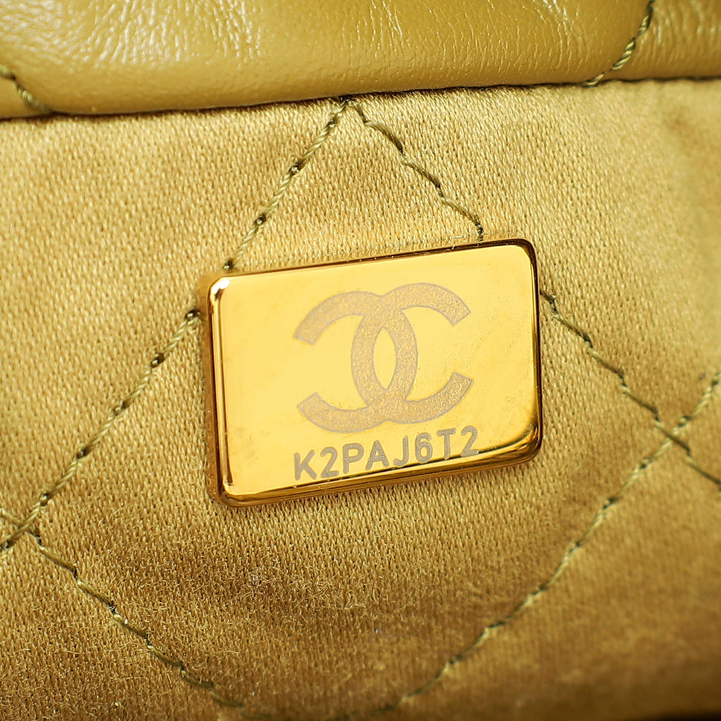 Chanel Olive Shiny 22 Mini Bag