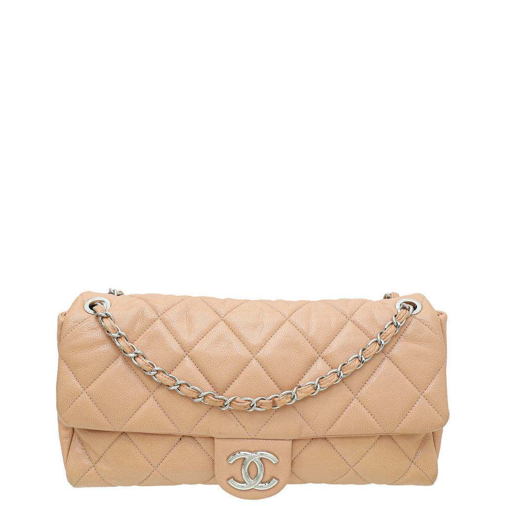 Chanel Rose Beige Glazed Flap Bag