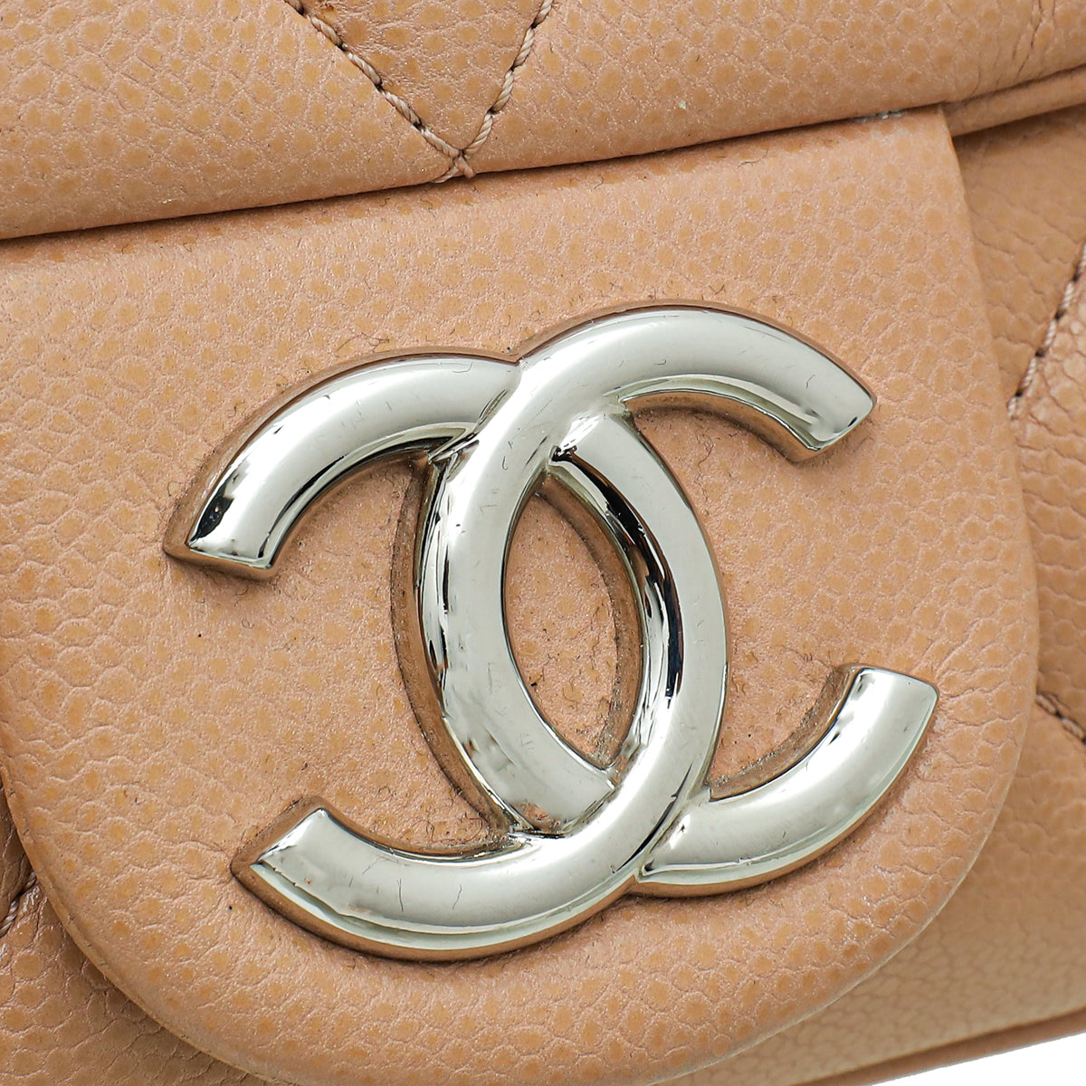 Chanel Rose Beige Glazed Flap Bag