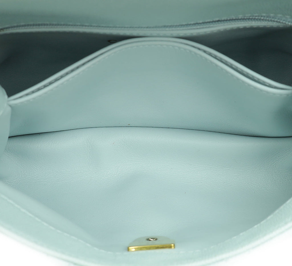Chanel Light Blue Coco Handle Small Bag