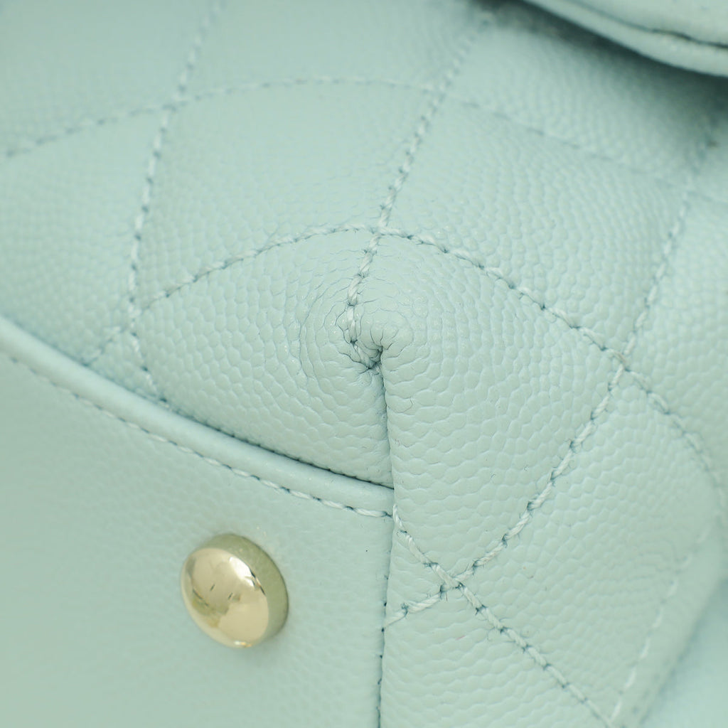 Chanel Light Blue Coco Handle Small Bag