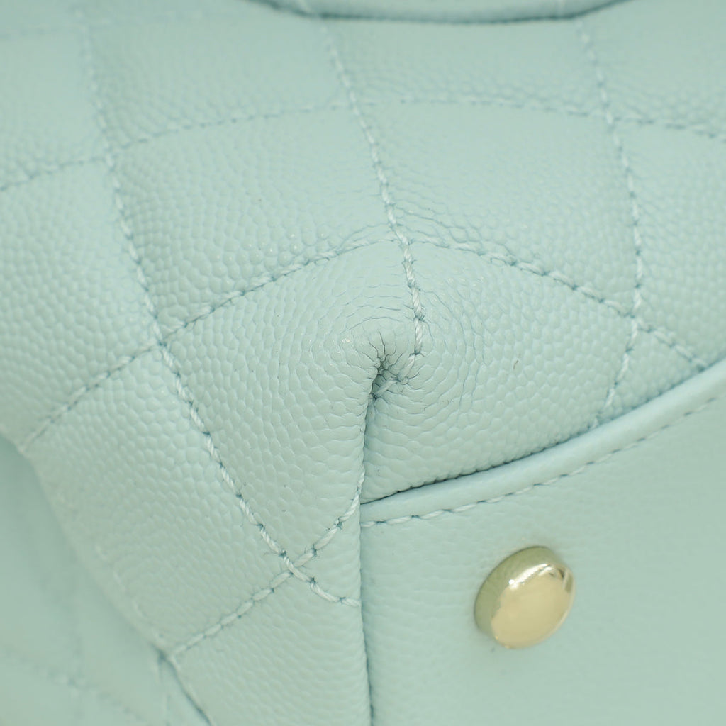 Chanel Light Blue Coco Handle Small Bag