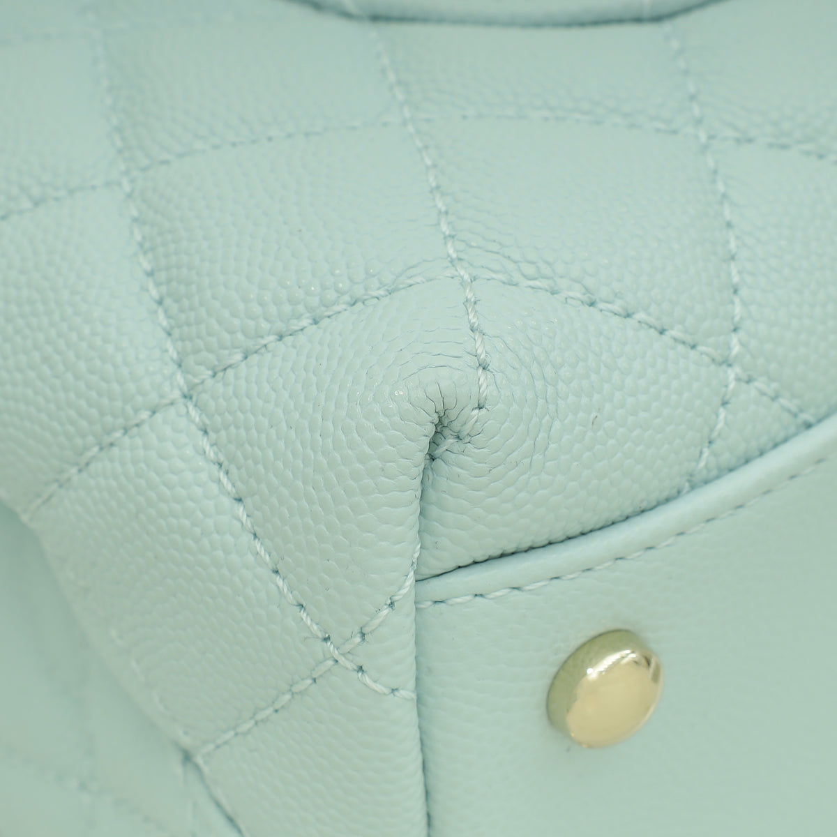 Chanel Light Blue Coco Handle Small Bag