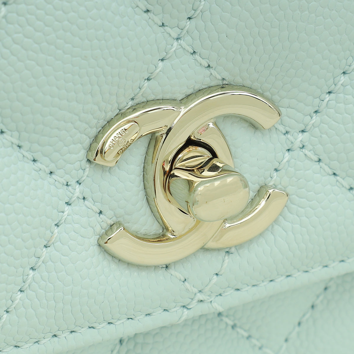 Chanel Light Blue Coco Handle Small Bag