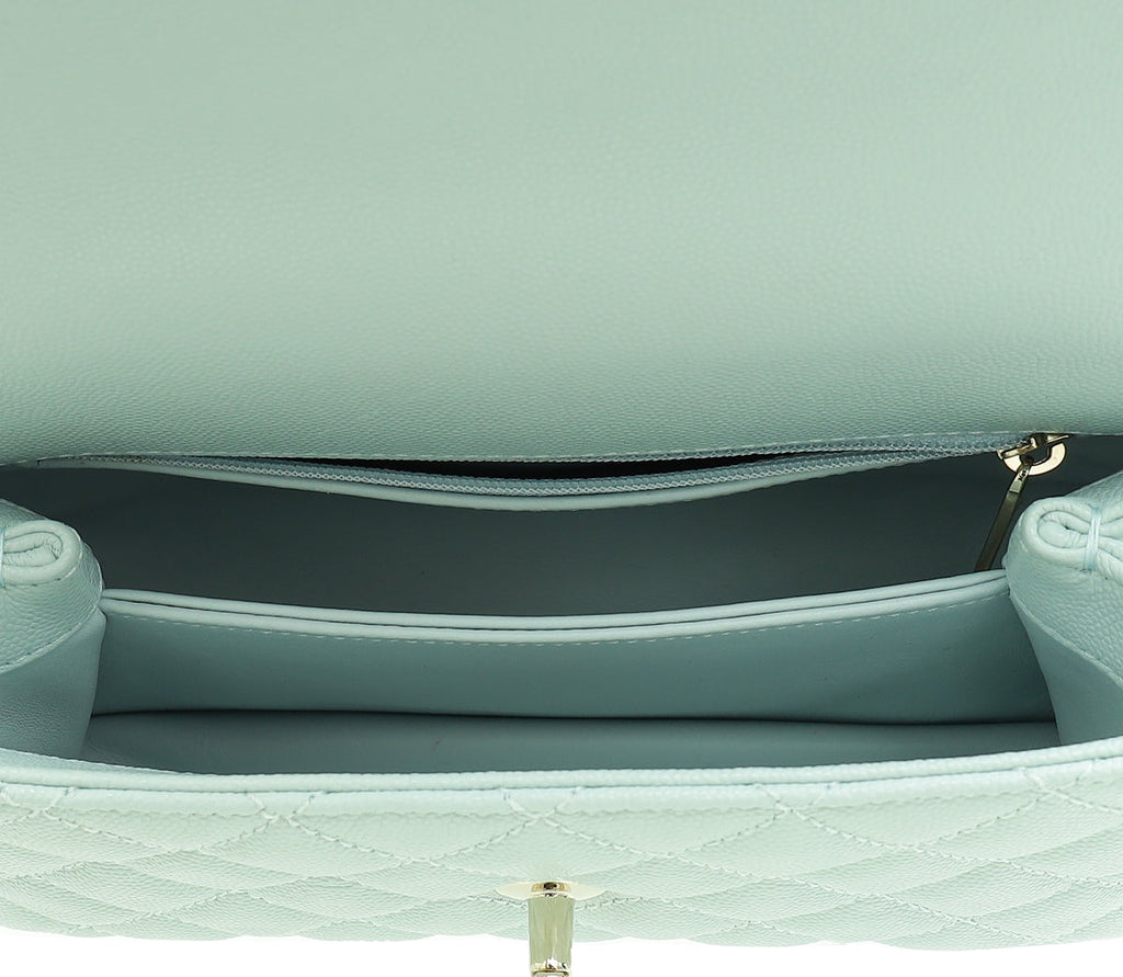 Chanel Light Blue Coco Handle Small Bag