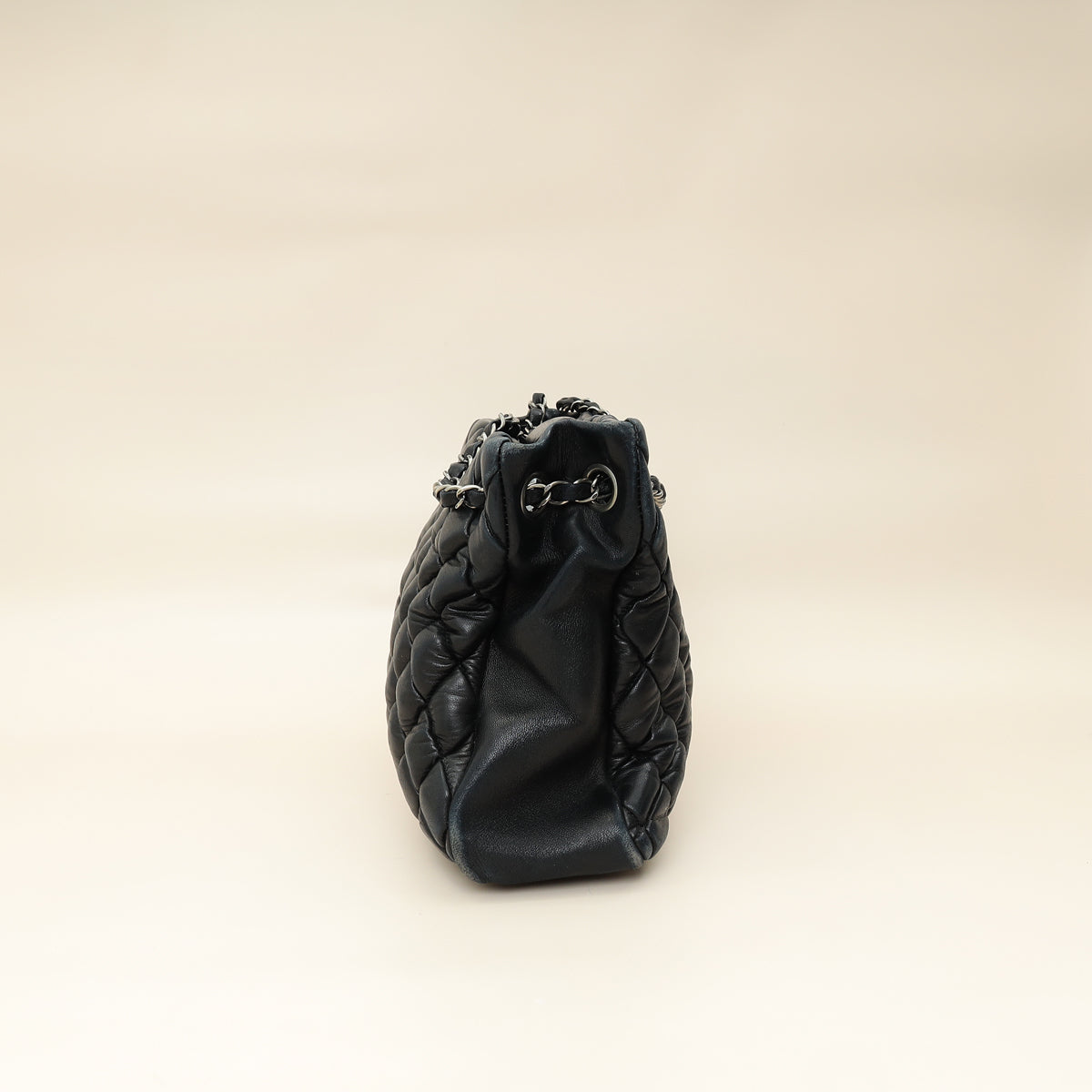 Chanel Black CC Charm Quilted Tote Bag