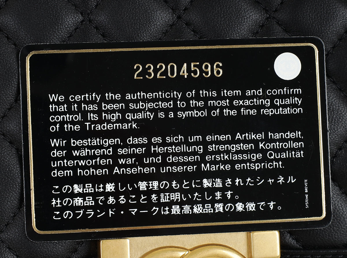 Chanel Black Le Boy Quilted Medium Flap Bag