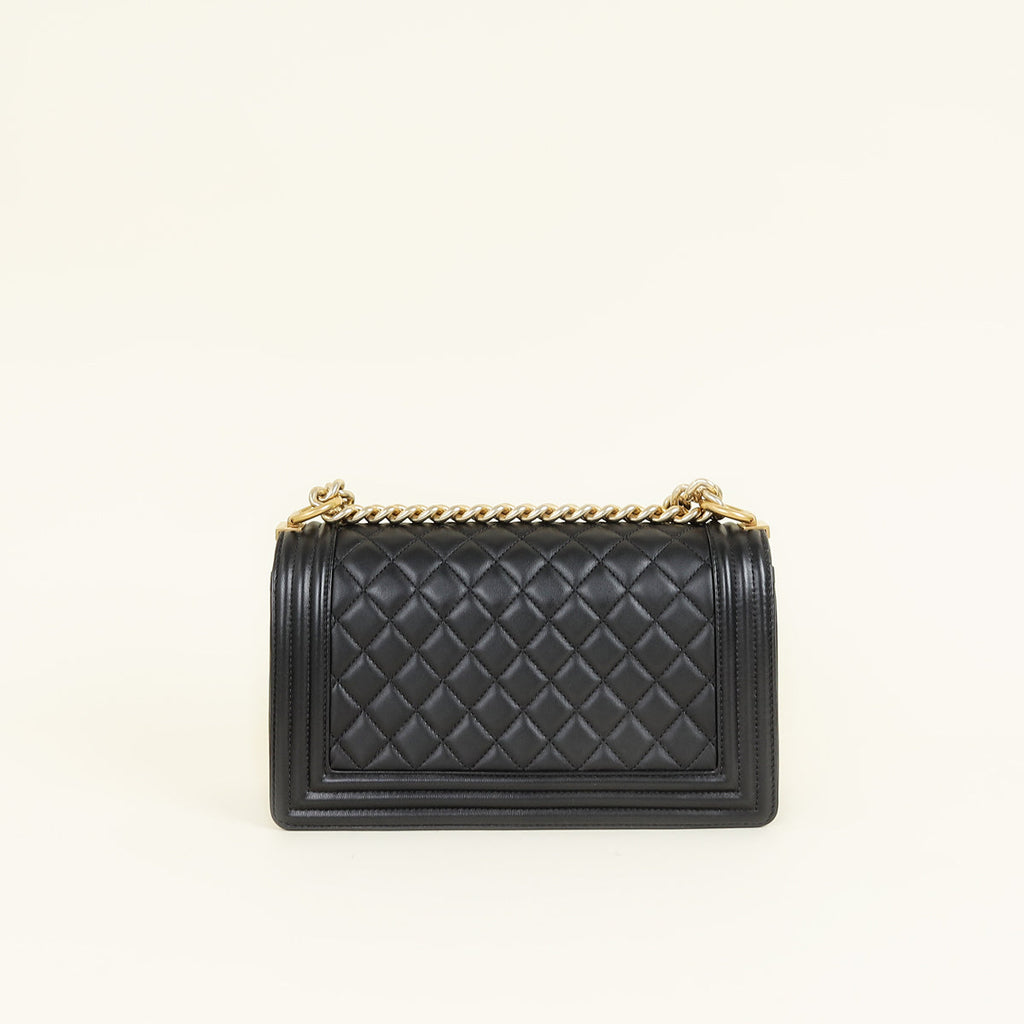 Chanel Black Le Boy Quilted Medium Flap Bag