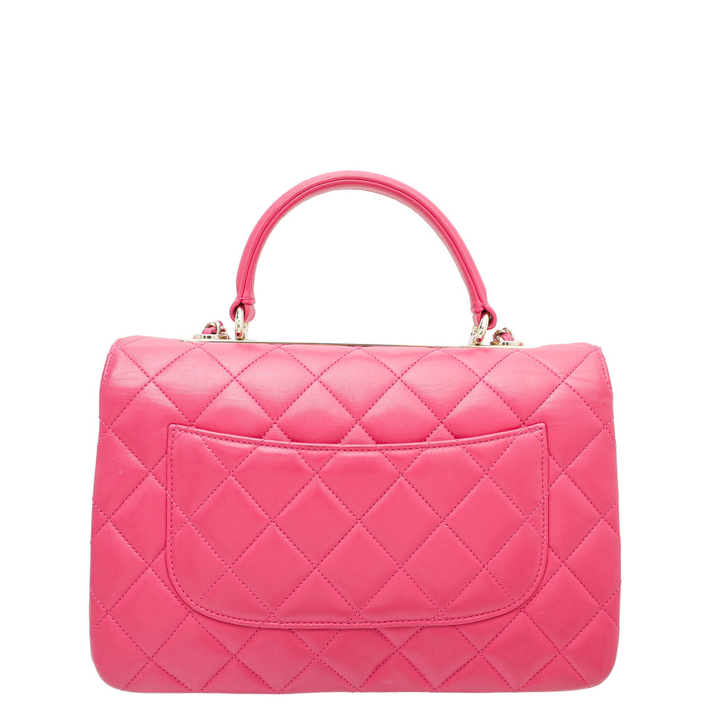 Chanel Fuchsia CC Trendy Top Handle Medium Bag