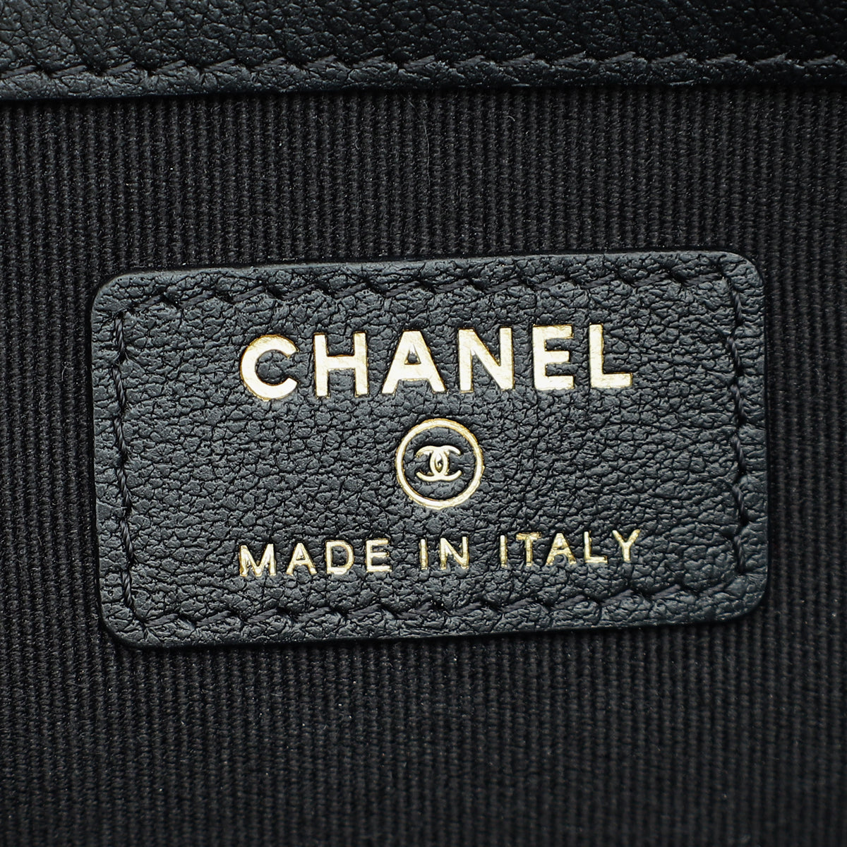 Chanel Black CC Quilted Zip Pouch