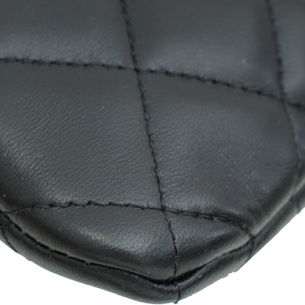 Chanel Black CC Quilted Zip Pouch