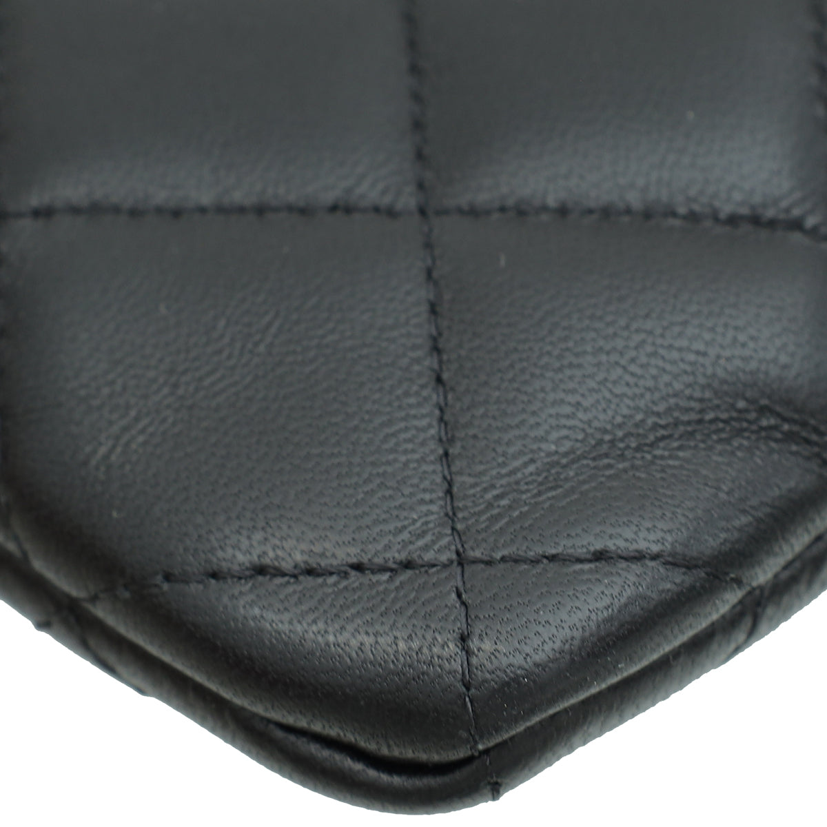 Chanel Black CC Quilted Zip Pouch