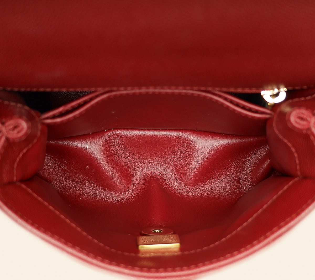 Chanel Burgundy Mini Coco Handle Bag