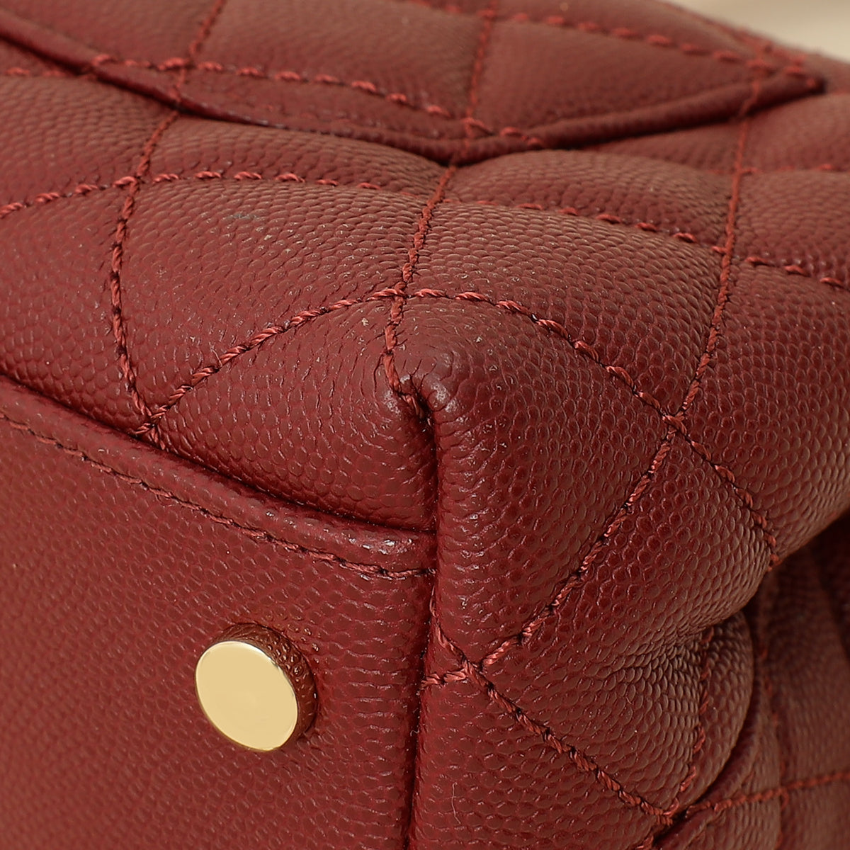 Chanel Burgundy Mini Coco Handle Bag