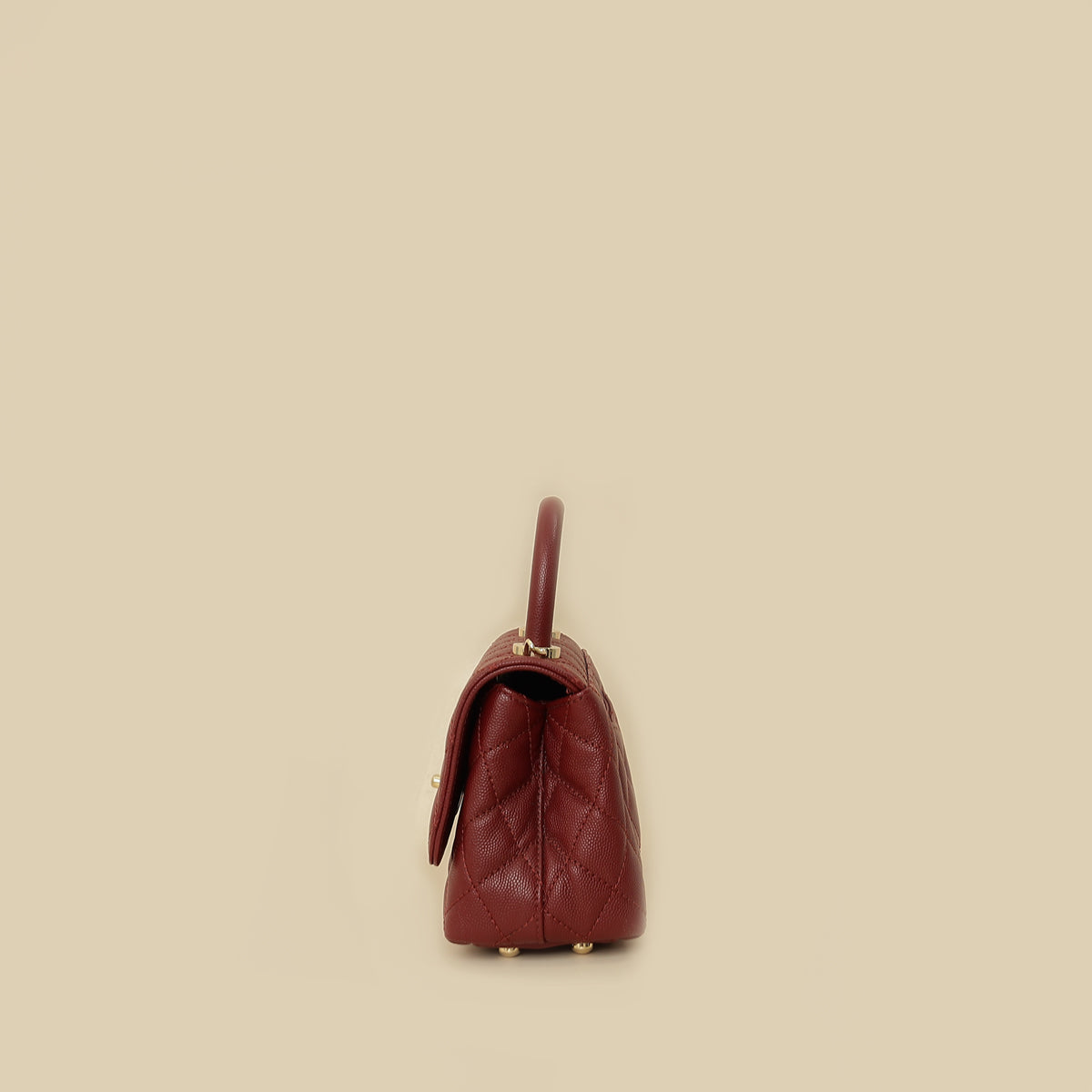 Chanel Burgundy Mini Coco Handle Bag