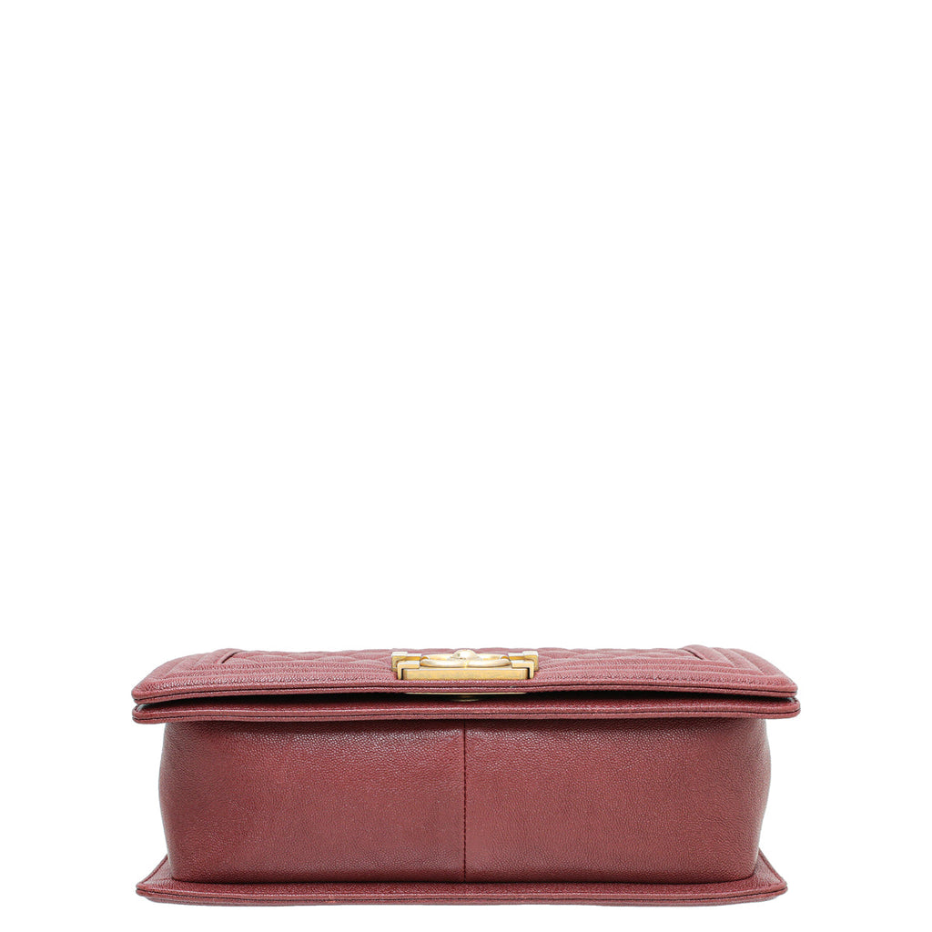 Chanel Dark Red Le Boy Medium Bag