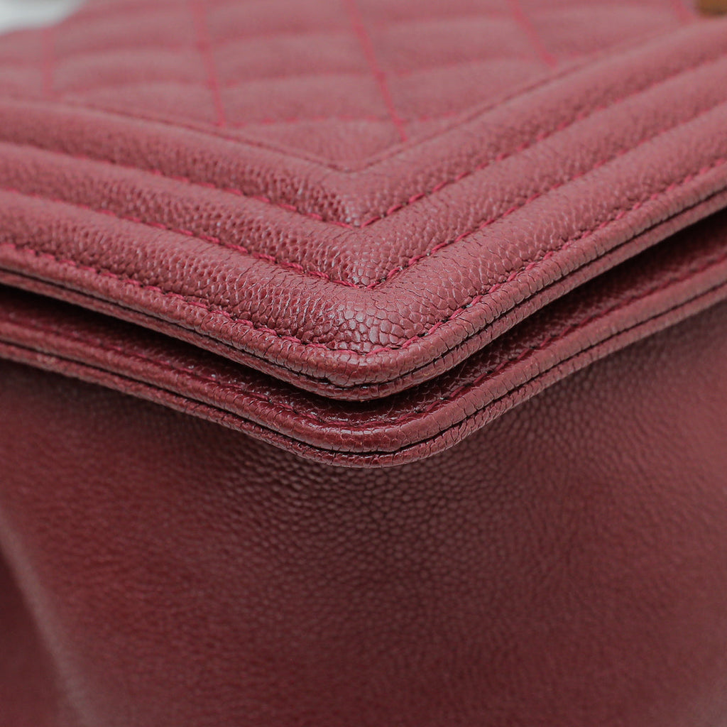 Chanel Dark Red Le Boy Medium Bag