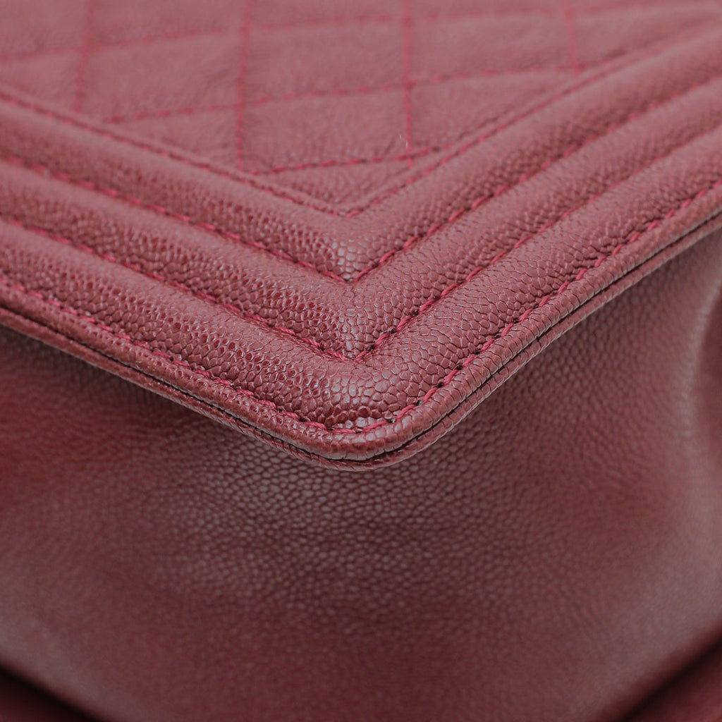 Chanel Dark Red Le Boy Medium Bag