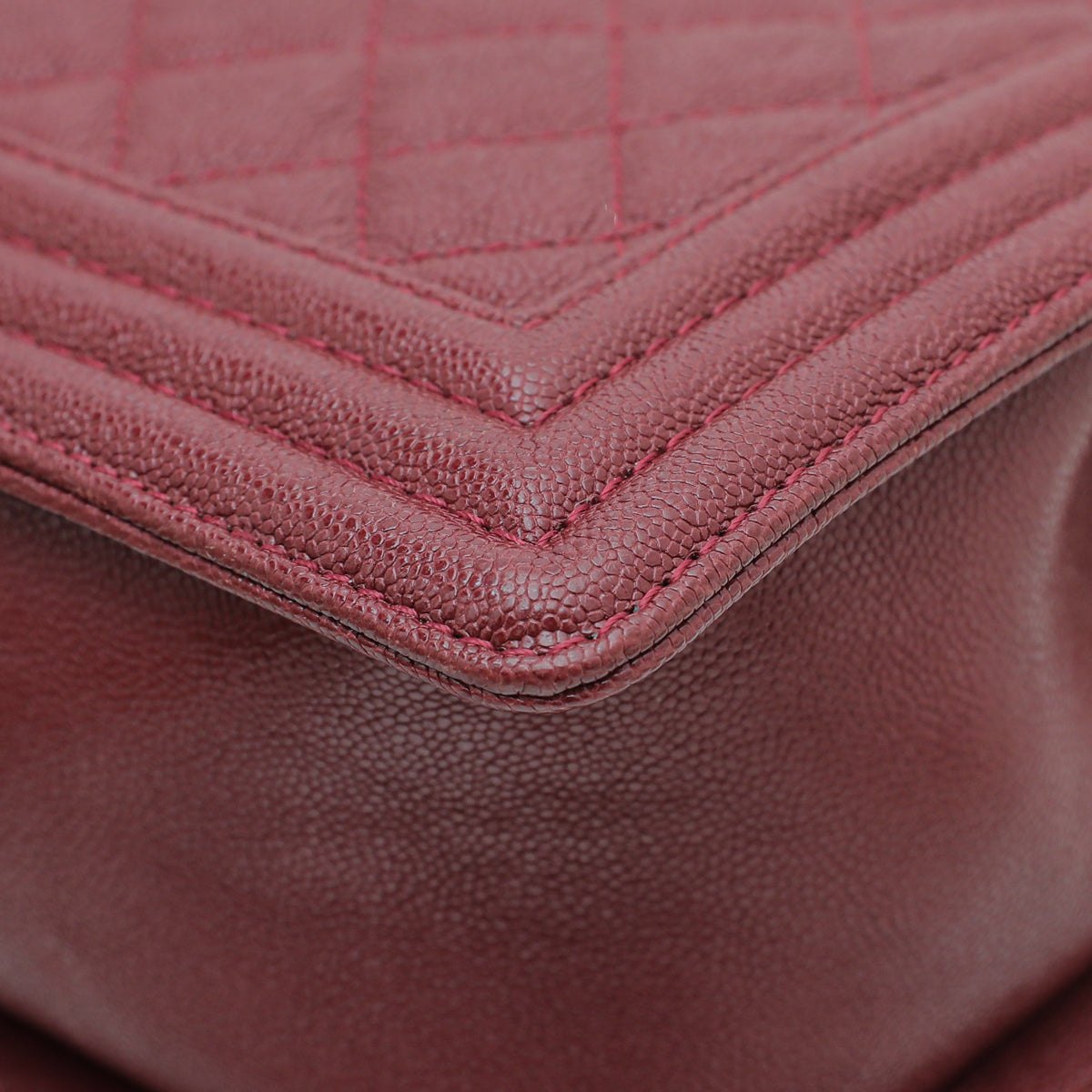 Chanel Dark Red Le Boy Medium Bag