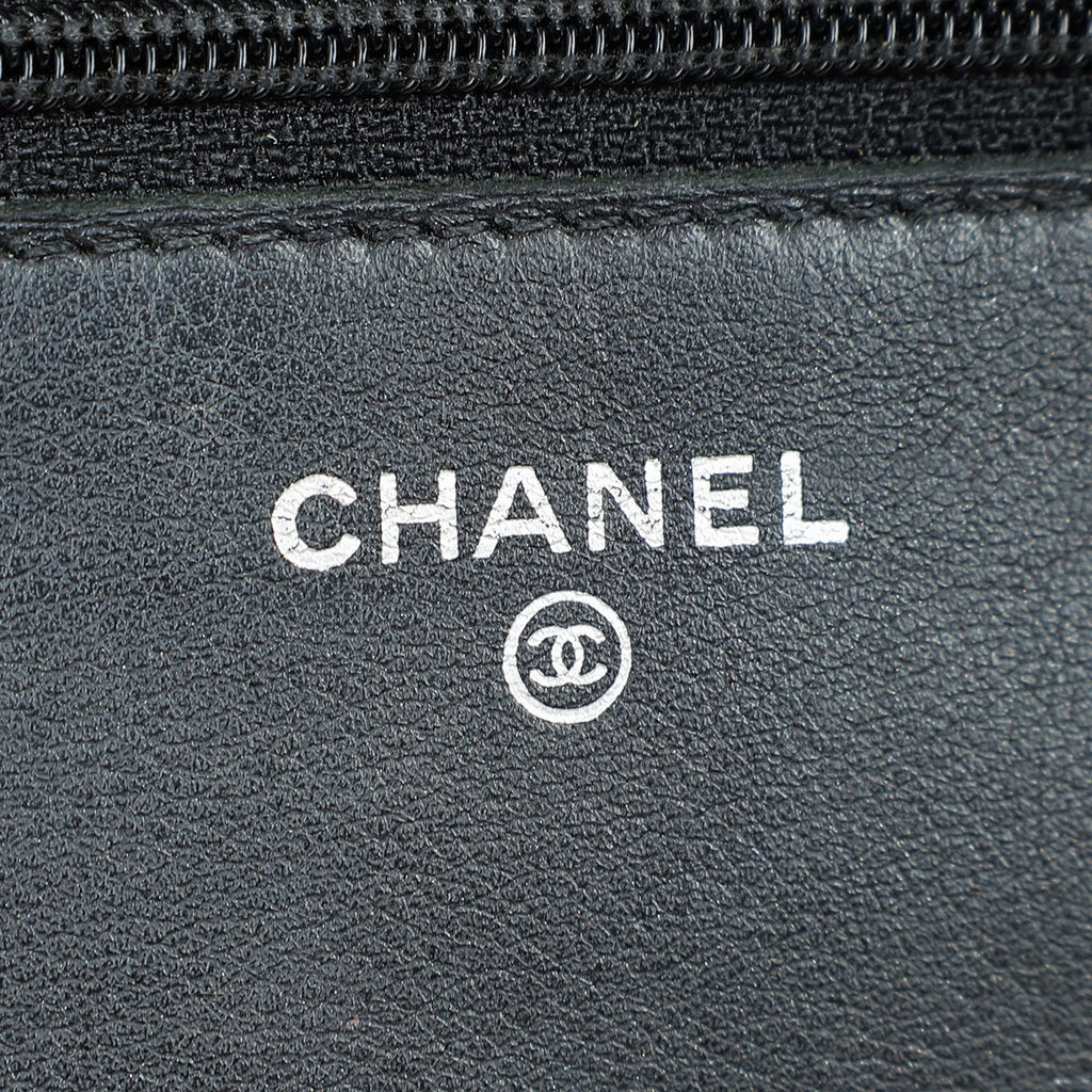 Chanel Black CC Timeless Wallet On Chain