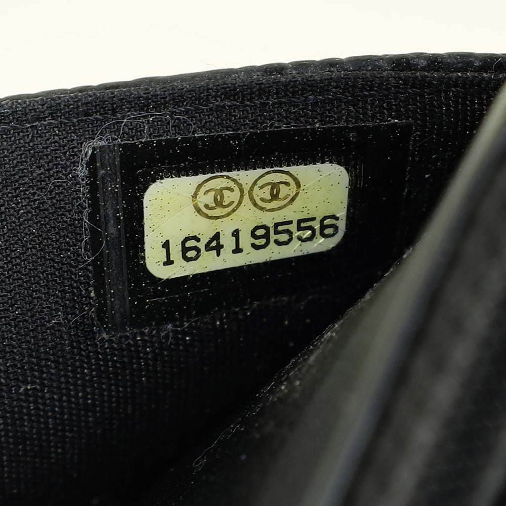 Chanel Black CC Timeless Wallet On Chain