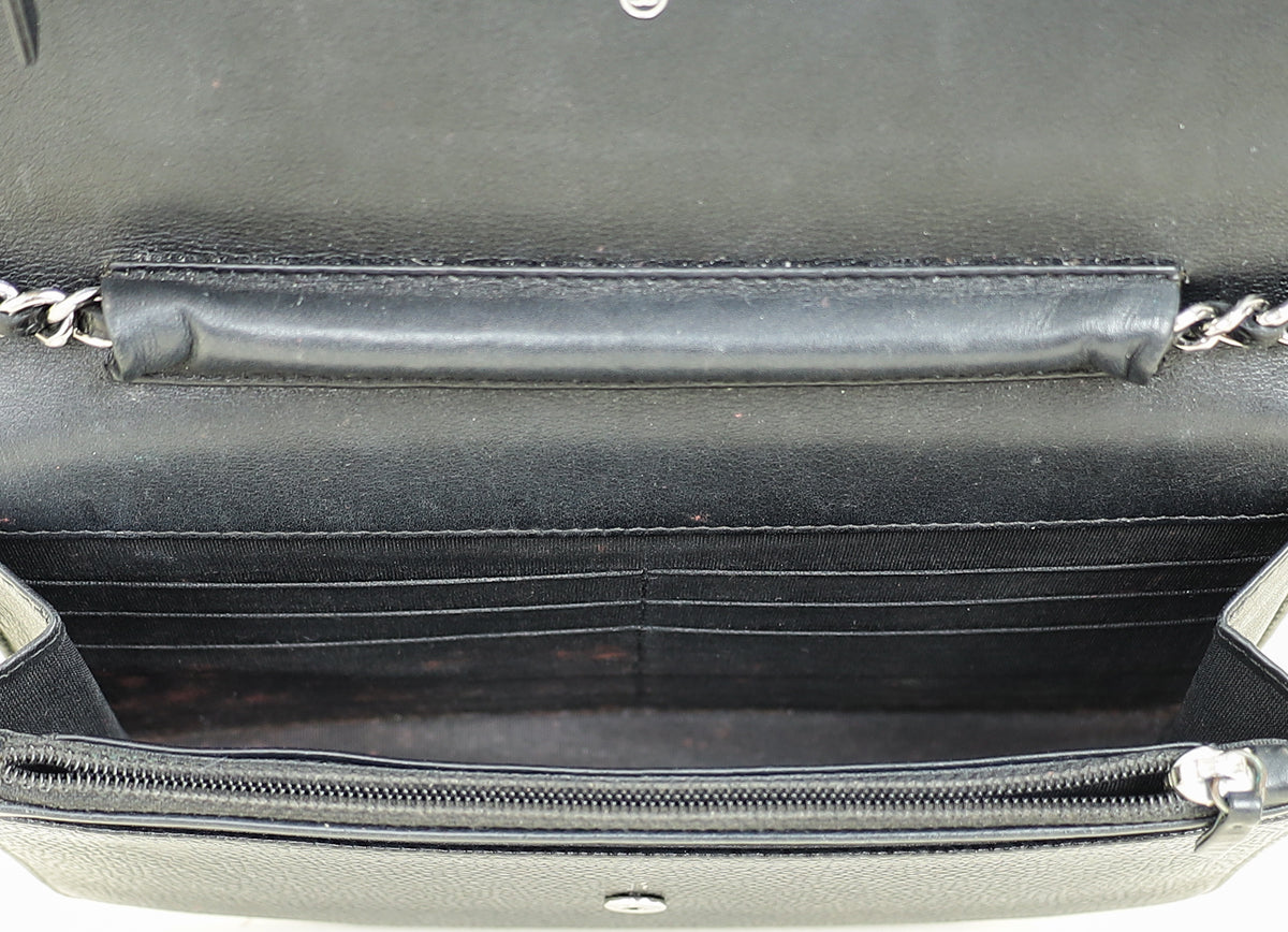 Chanel Black CC Timeless Wallet On Chain