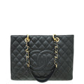 Chanel Black Grand Shopping Tote (GST) Bag