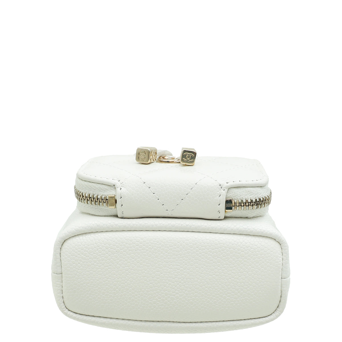 Chanel White Business Affinity Mini Bucket Bag