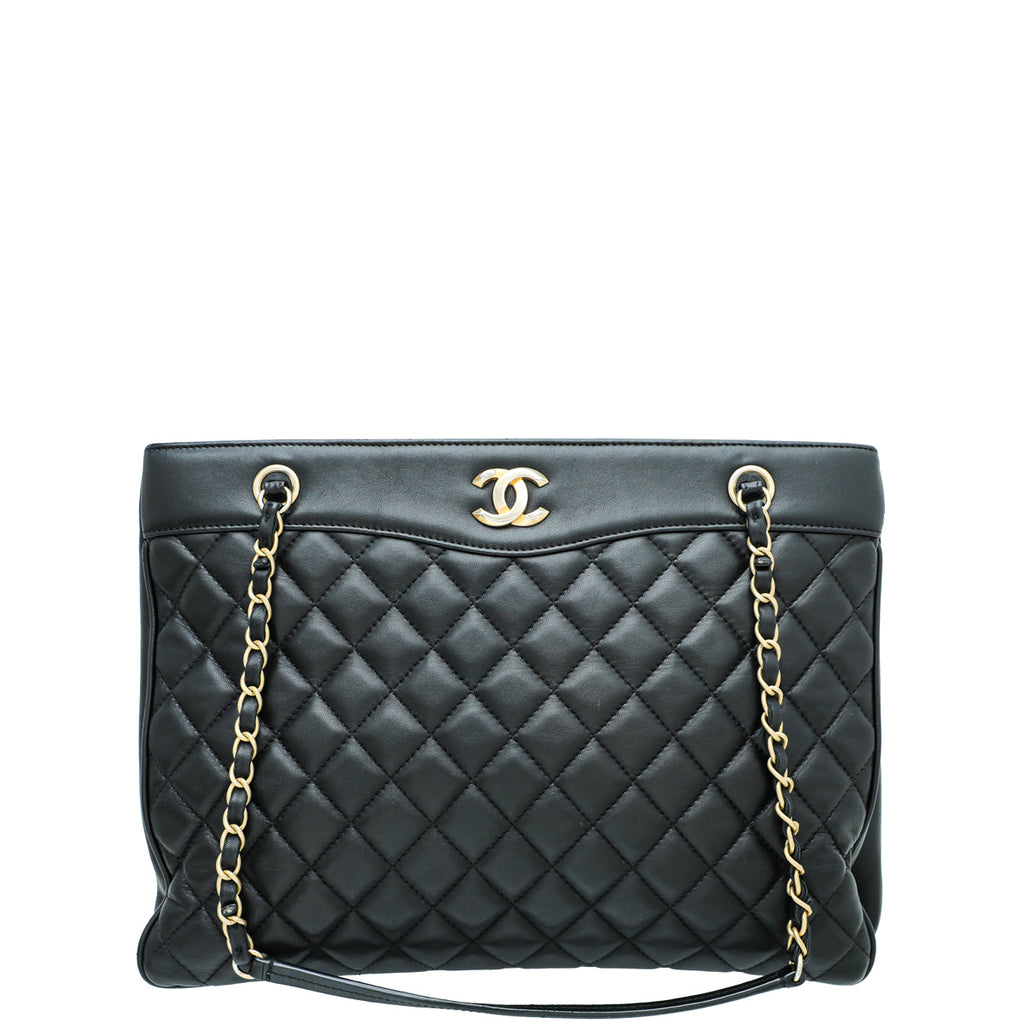 Chanel Black Coco Vintage Timeless Tote Large Bag