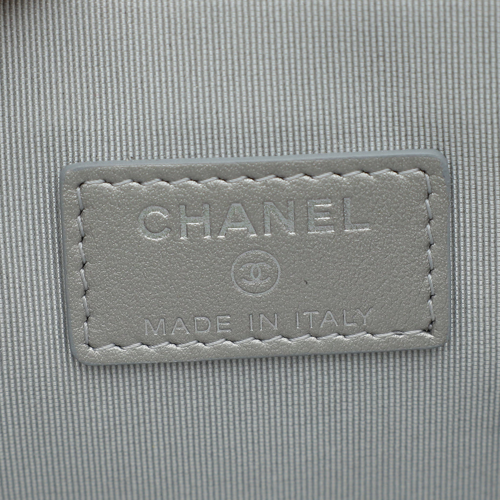 Chanel Silver Grey CC Multi Pochette Crossbody Bag