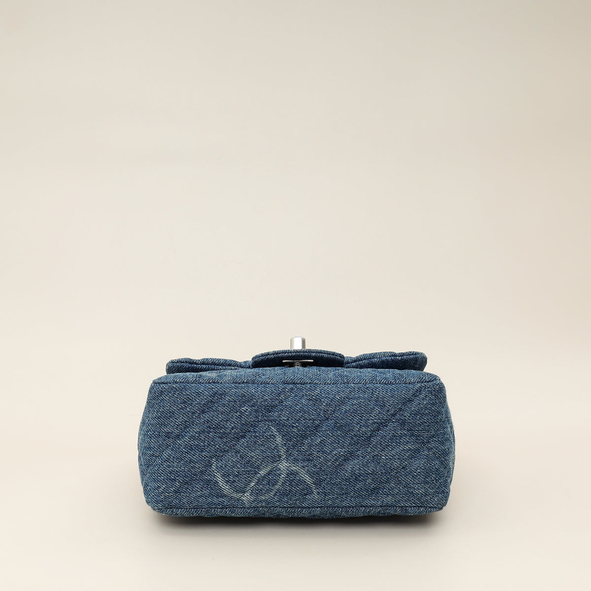 Chanel Blue CC Denim Print Mini Square Bag