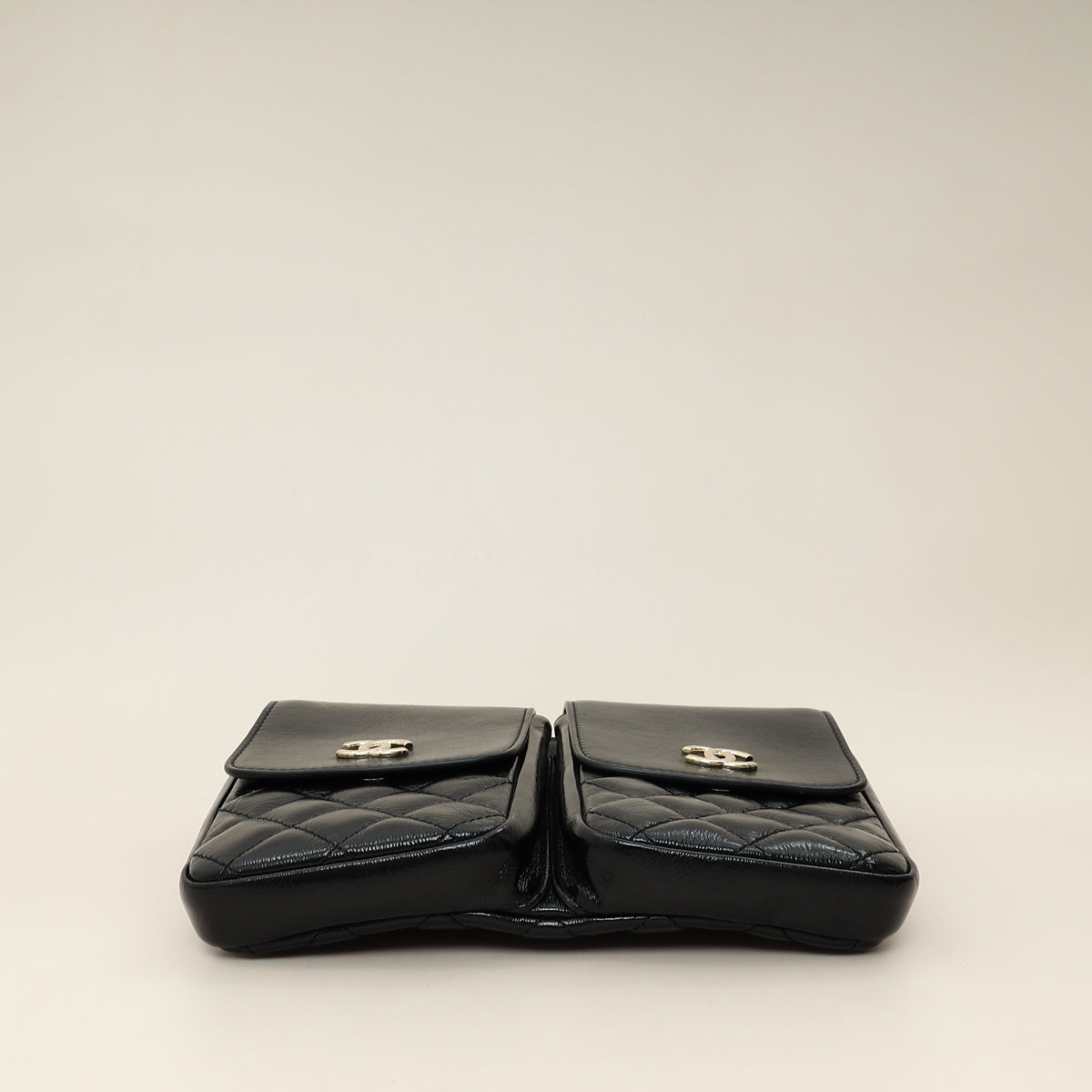 Chanel Black CC Double Pocket Flap Crossbody Bag