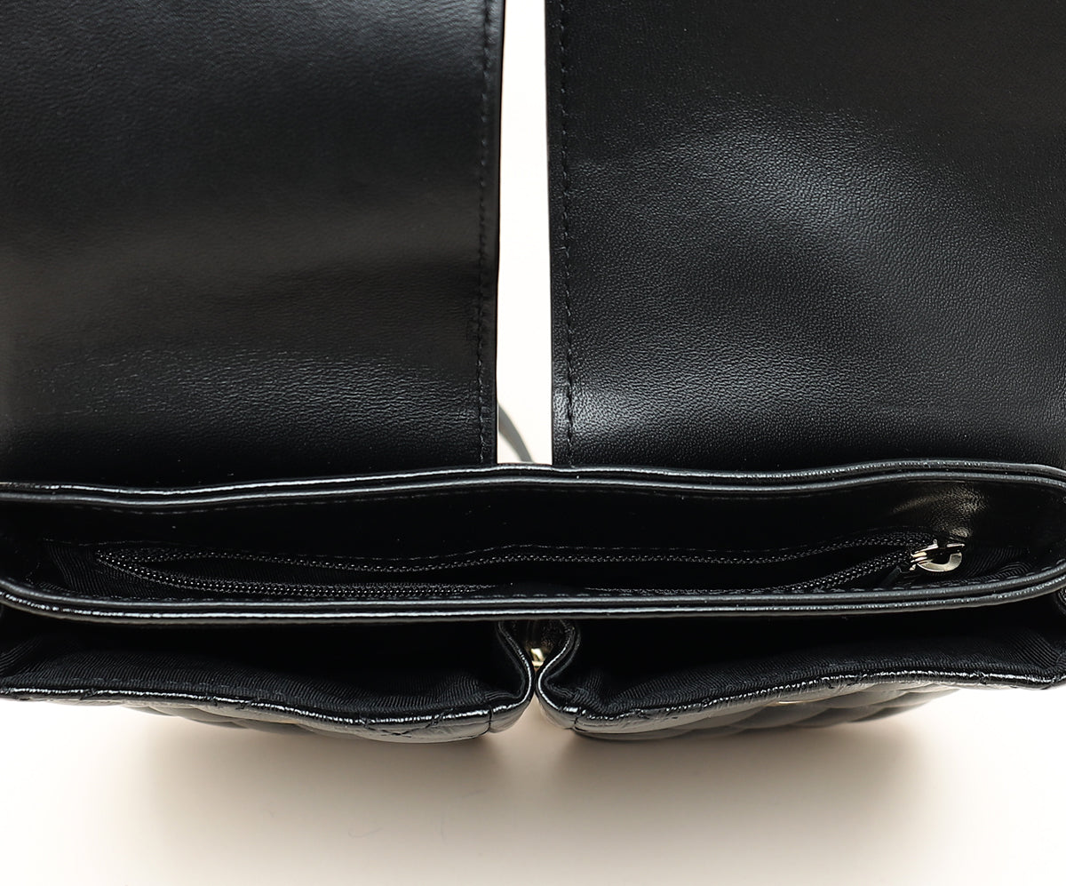 Chanel Black CC Double Pocket Flap Crossbody Bag