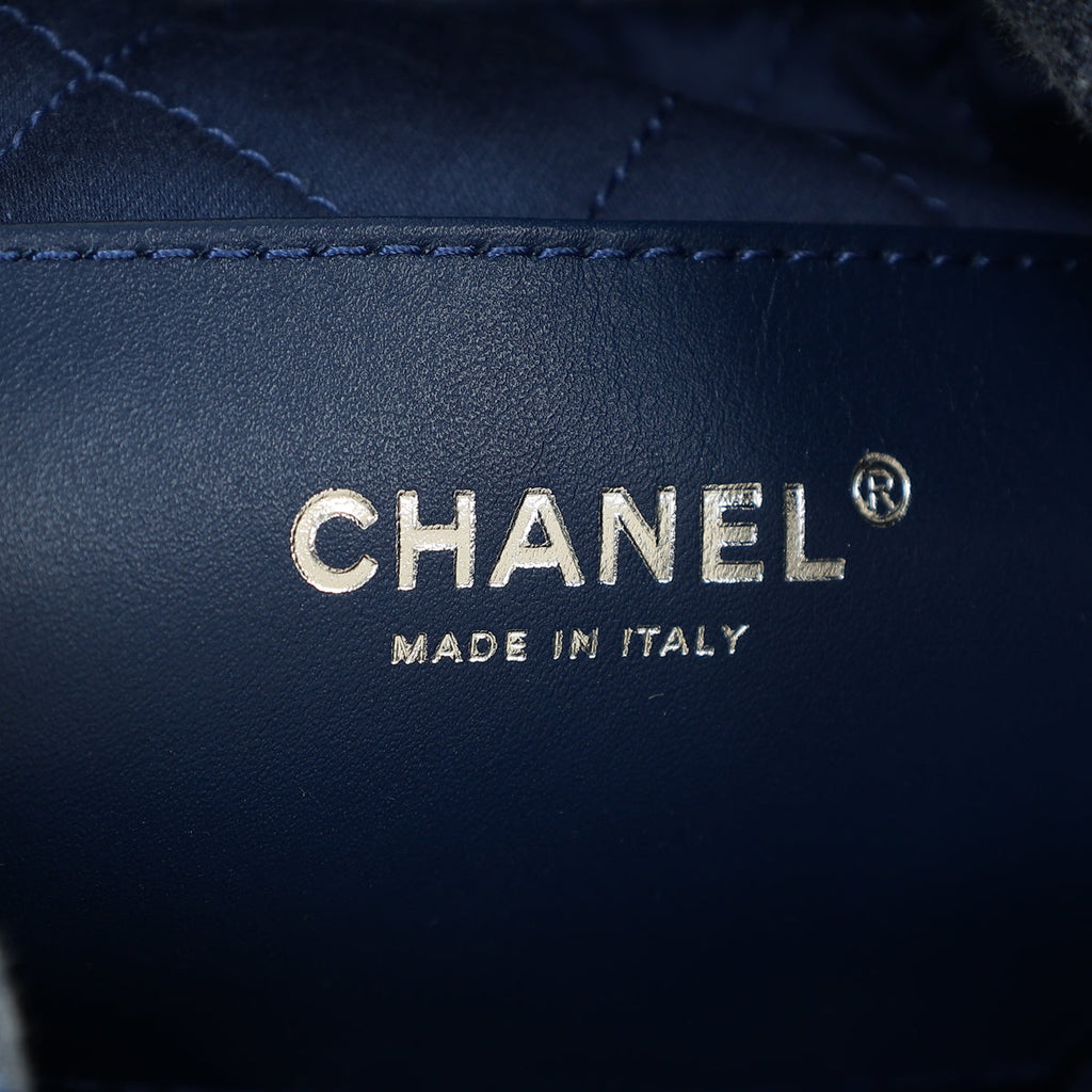 Chanel Blue CC 22 Denim Embellished Mini Bag