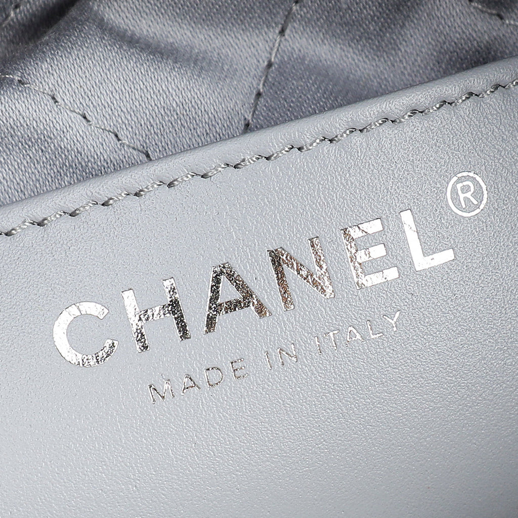 Chanel Grey CC 22 Mini Shiny Bag