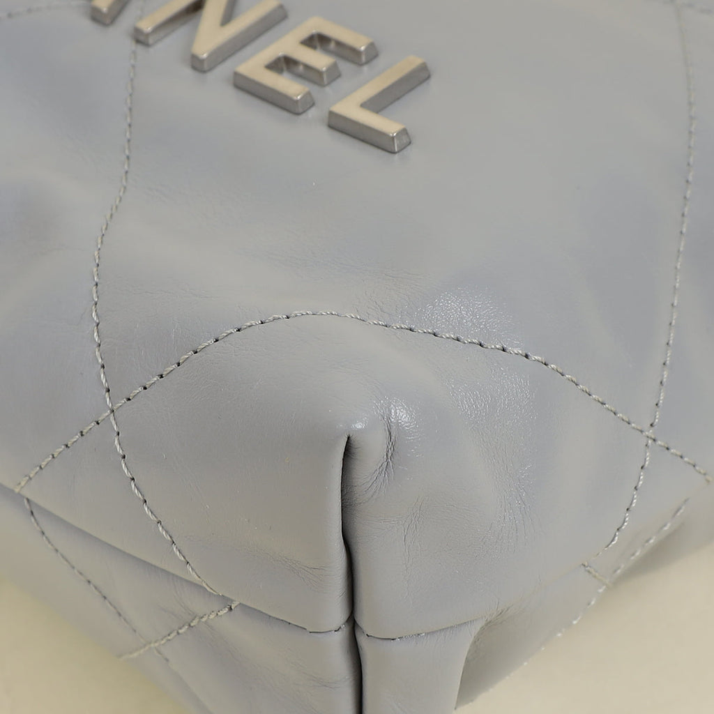 Chanel Grey CC 22 Mini Shiny Bag