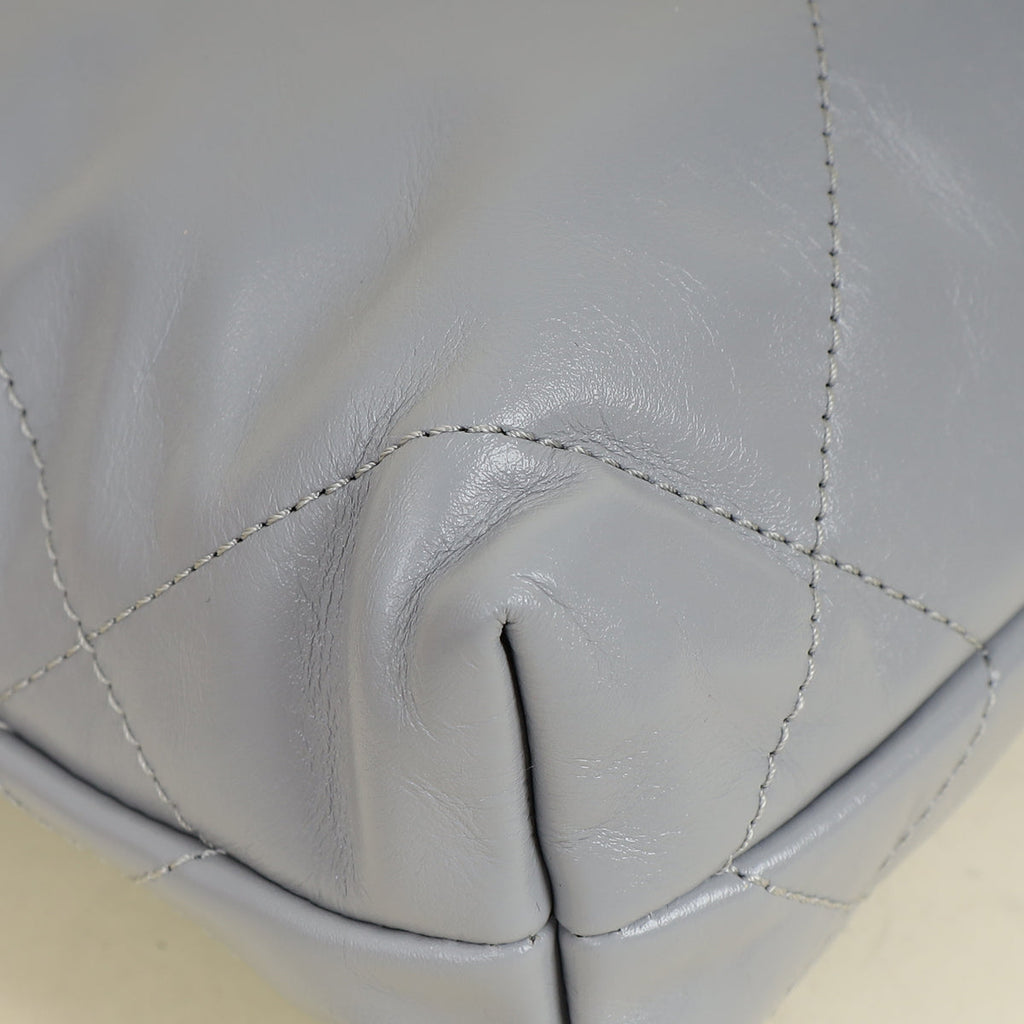 Chanel Grey CC 22 Mini Shiny Bag