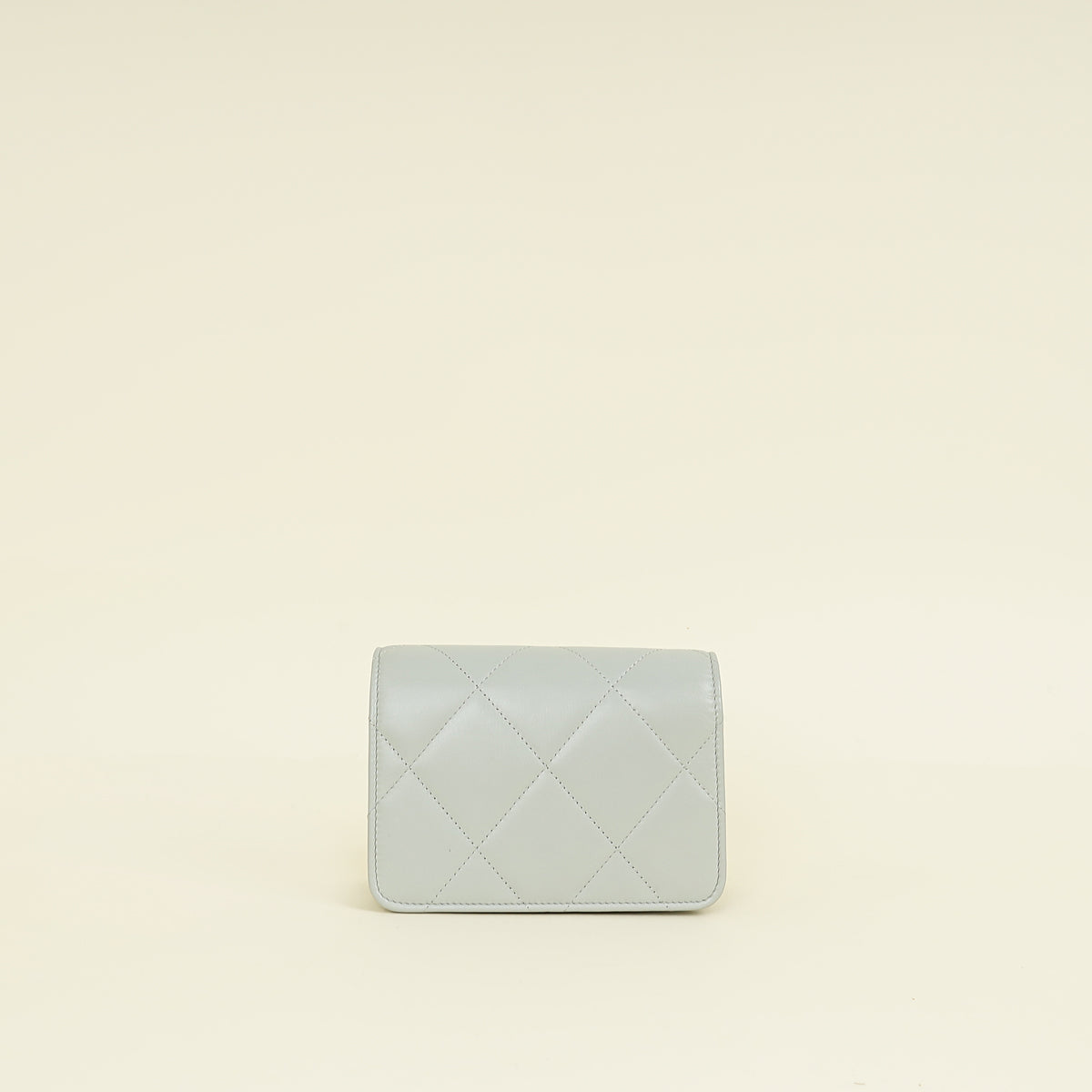 Chanel Light Grey CC Crystal Strass Bag With Chain