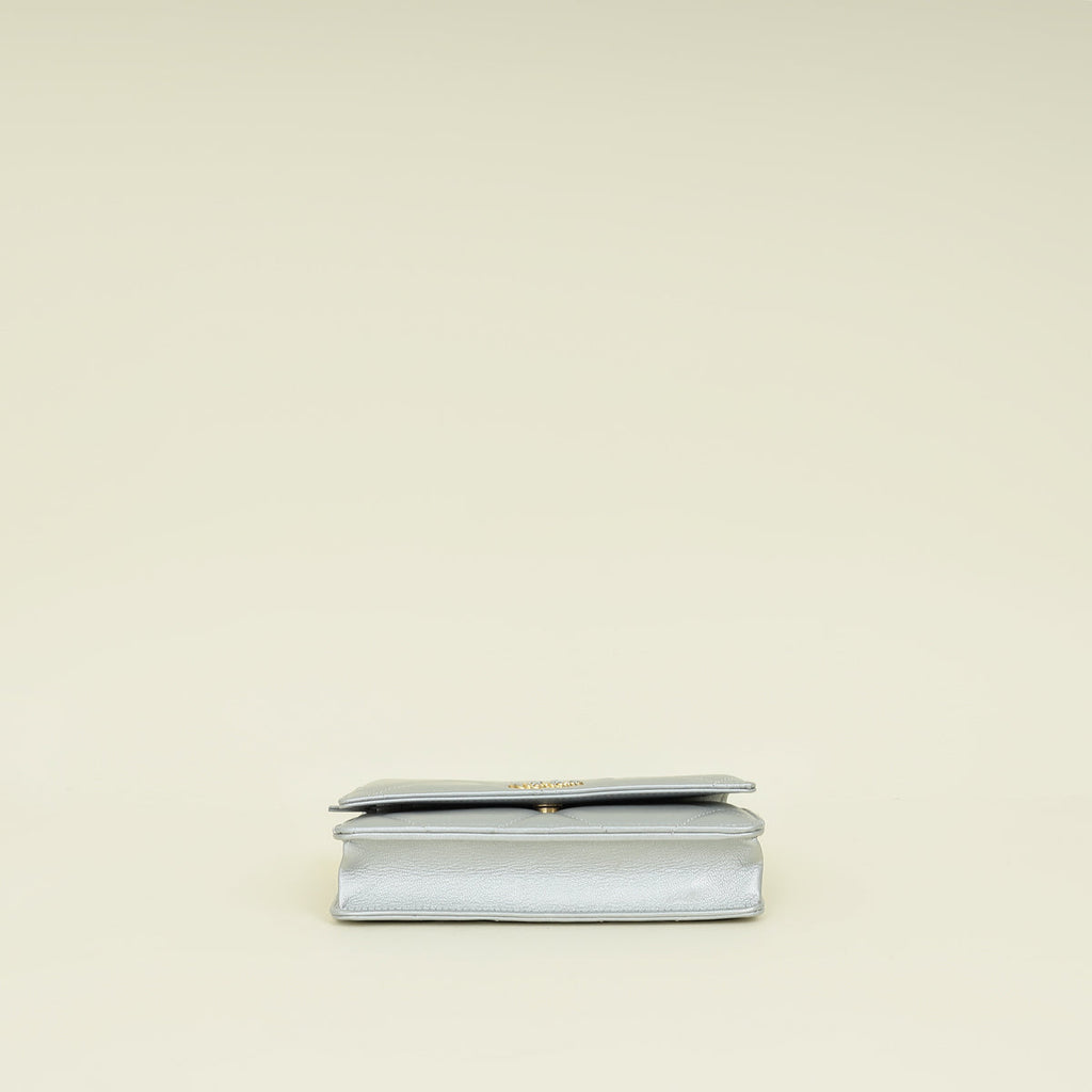 Chanel Silver CC 19 Wallet On Chain
