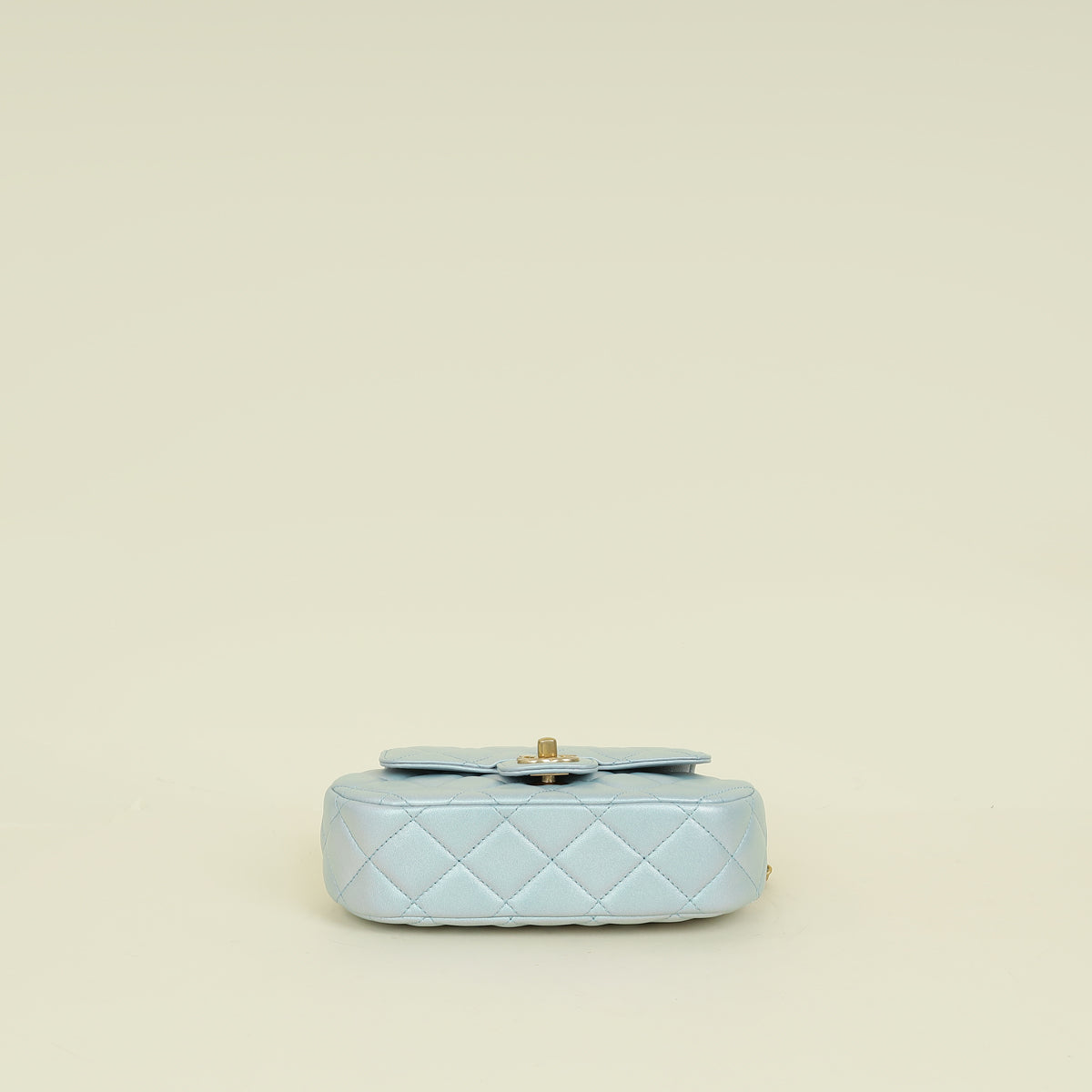 Chanel Pearl Light Blue CC Top Handle Small Flap Chain Bag