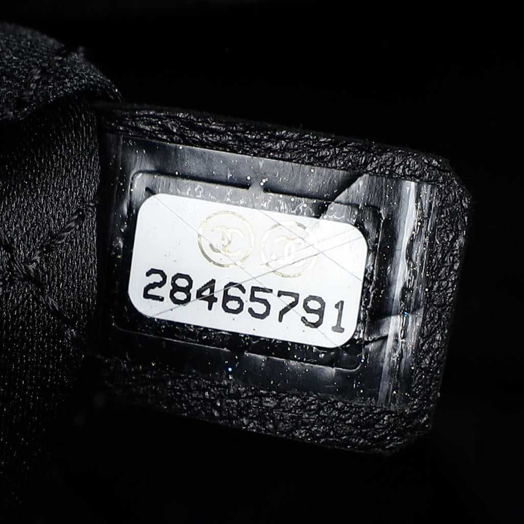 Chanel Black CC Satin Quilted Flap Bag