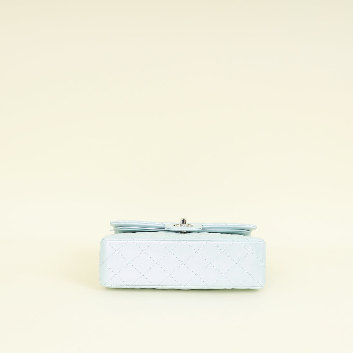 Chanel Metallic Pearl Blue CC Classic Double Flap Small Bag