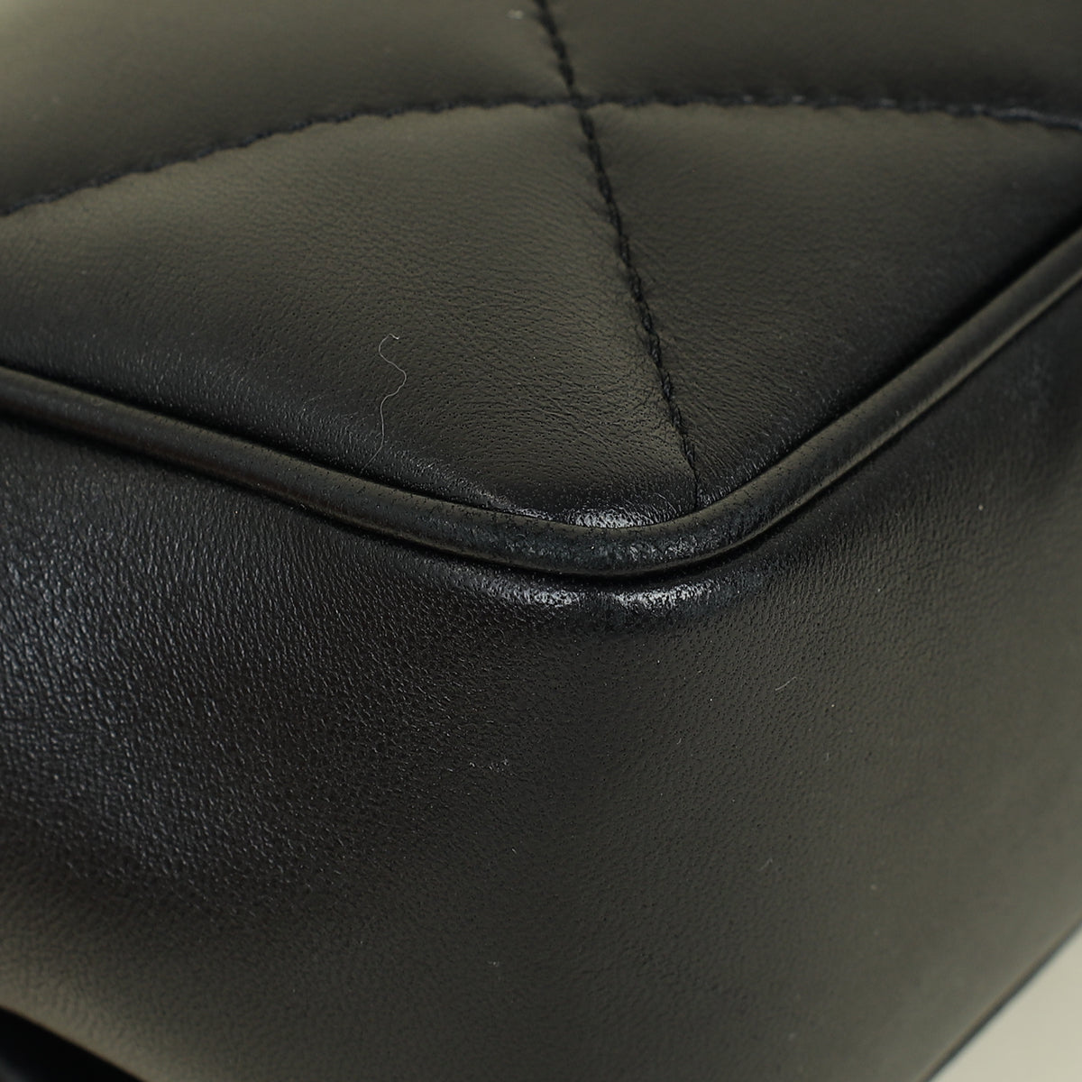 Chanel Black CC Top Handle Large Quilted Flap Bag