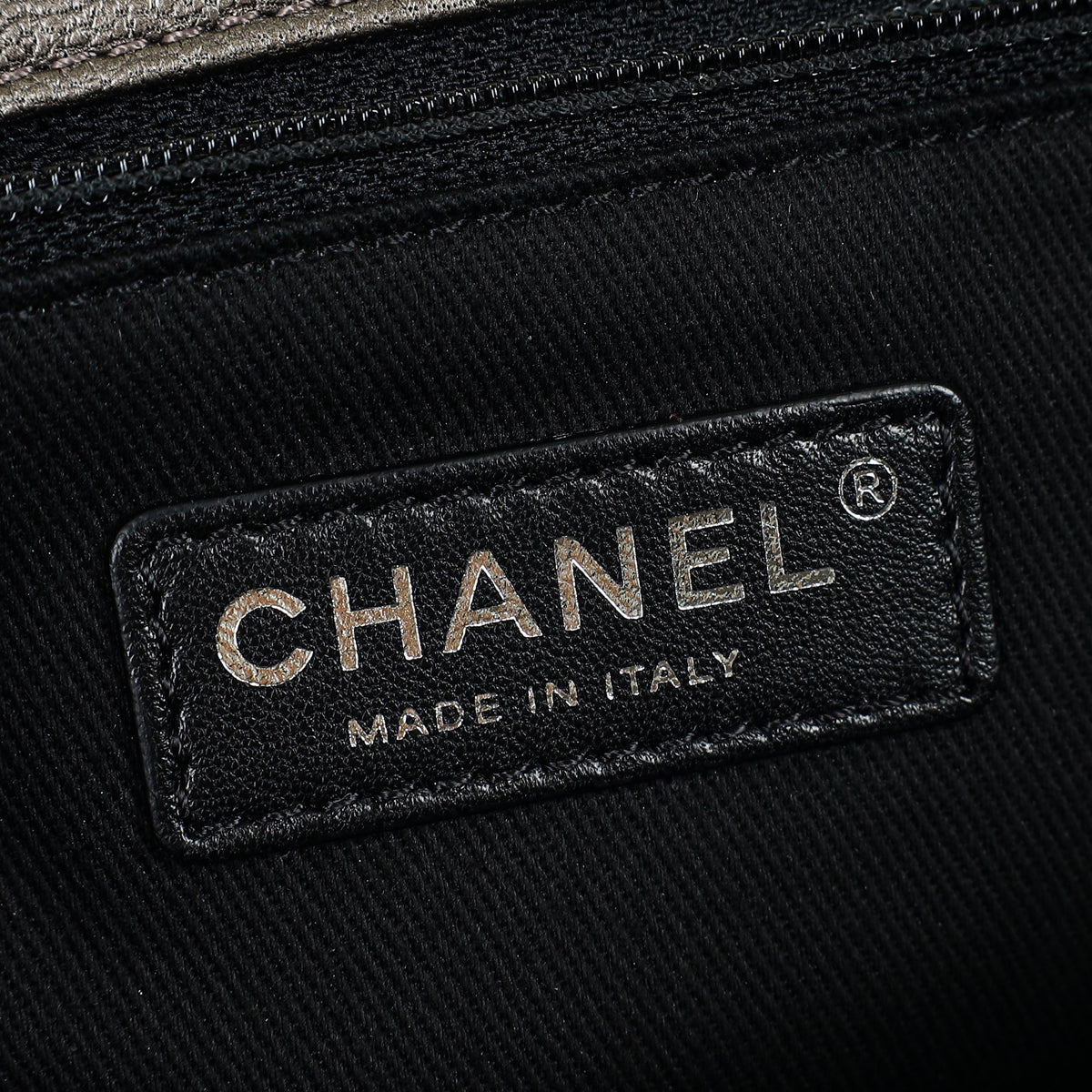 Chanel Etoupe Grey CC City Rock Flap Large Bag