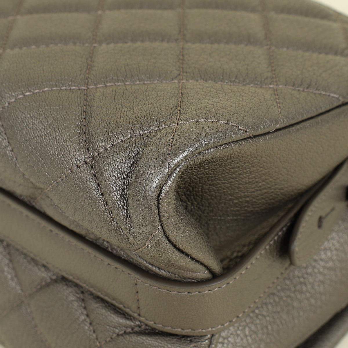 Chanel Etoupe Grey CC City Rock Flap Large Bag