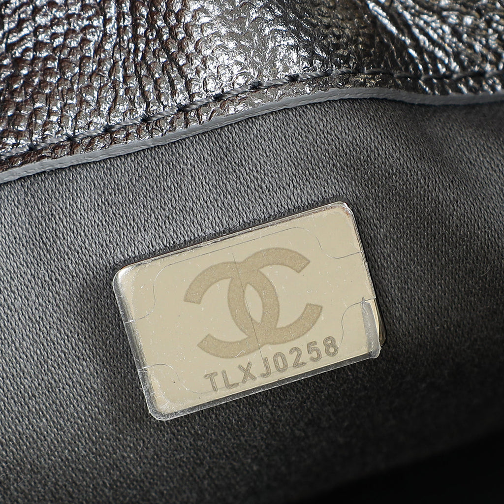 Chanel Metallic Dark Silver 25 Mini Bag