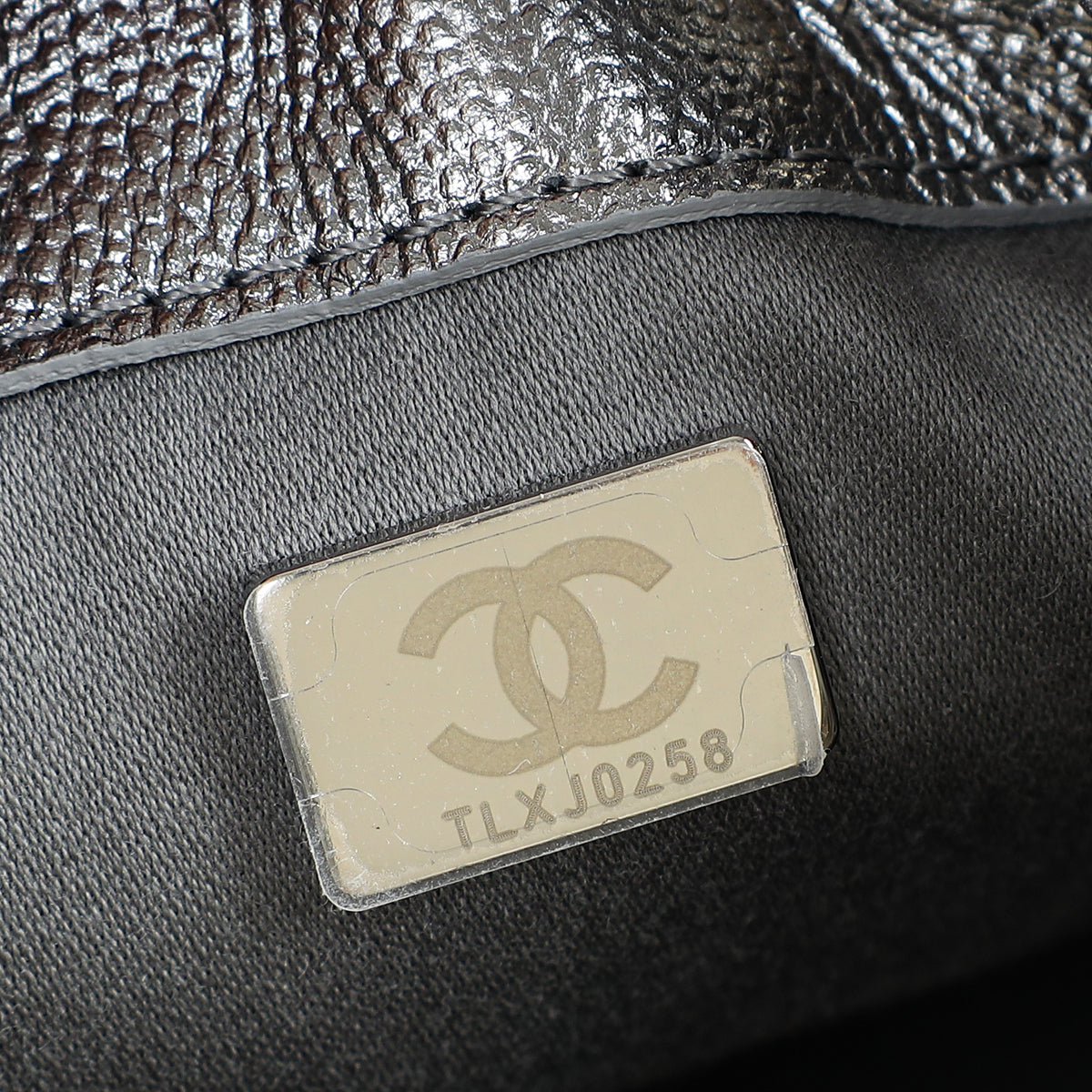 Chanel Metallic Dark Silver 25 Mini Bag