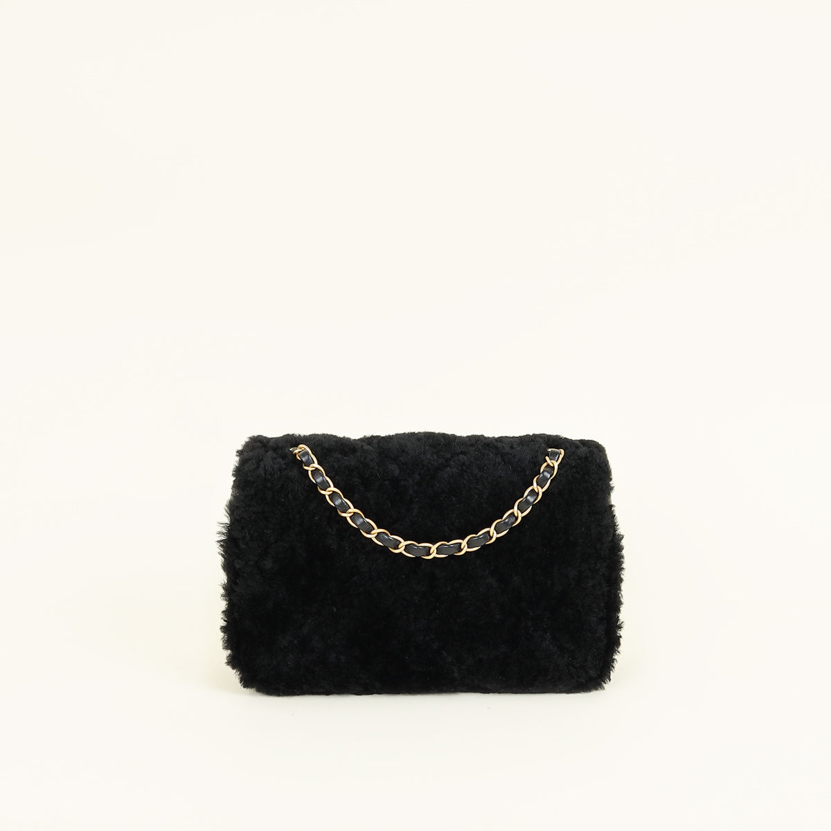 Chanel Black Furry Coco Flap Bag
