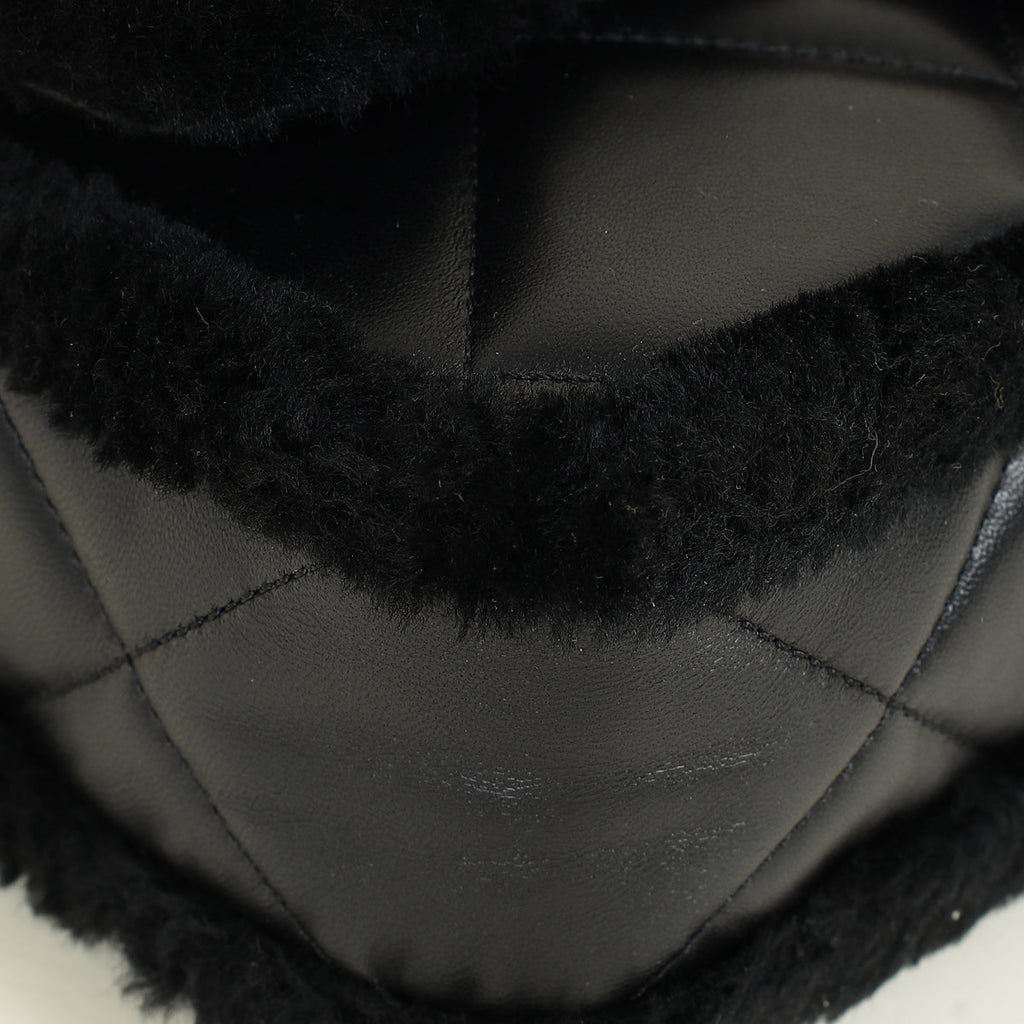 Chanel Black Furry Coco Flap Bag